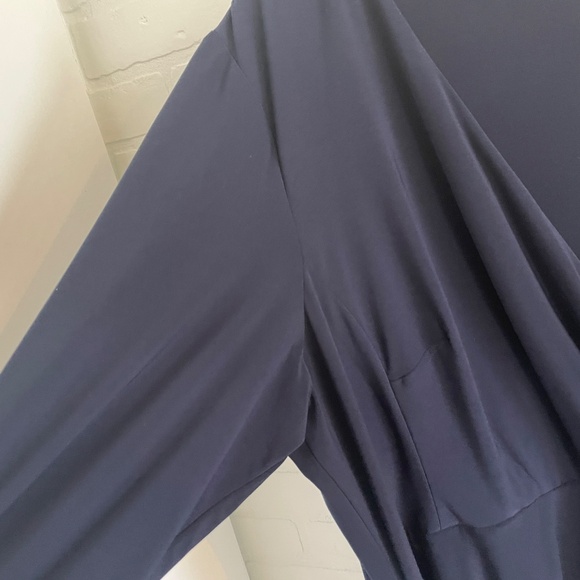 Lauren Ralph Lauren Midi/Maxi dress Faux wrap Lighthouse Navy blue Sz 22W - Picture 9 of 15